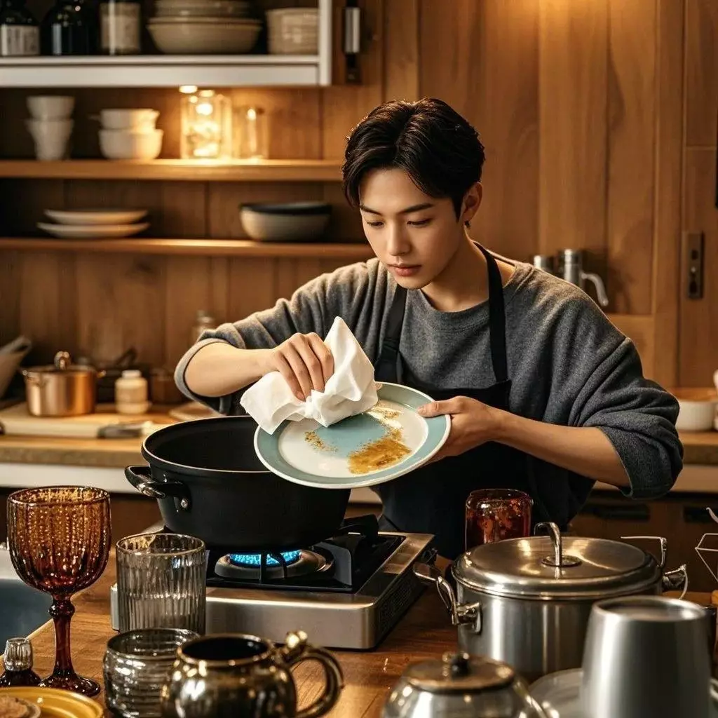 부엌을위한 젖은 물티슈 청소
